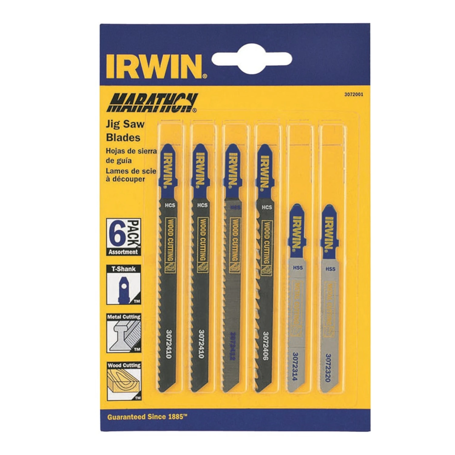 BLADE JIGSAW T-SHANK ASST 6PC