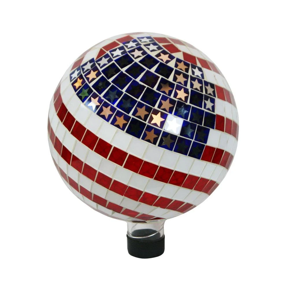 Alpine 10 In. Dia. Glass American Flag Gazing Globe