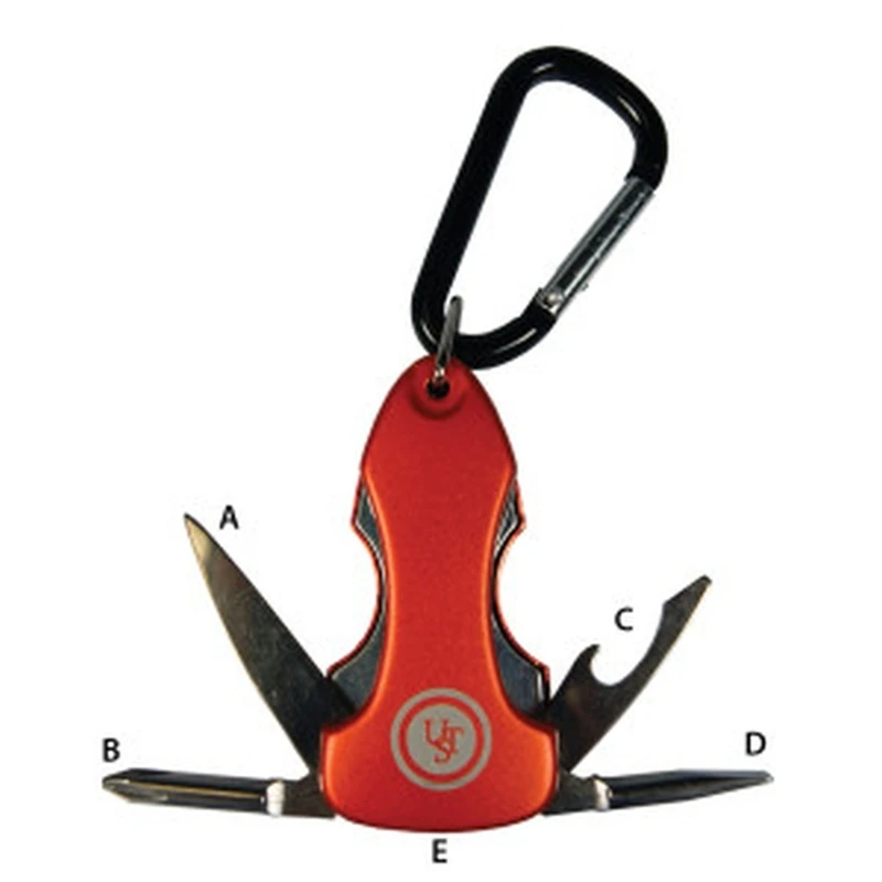 Survival Beast Multi-Tool in Orange Color with Multiple Functions for Outdoor and Emergency Use