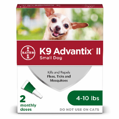Flea And Tick Prevention & Treatment for Dogs 4-10-Lbs., 2 Doses