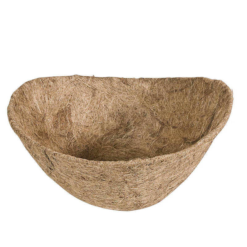 Coco Plant Liner, Half-Round, 9.5 x 22-In.