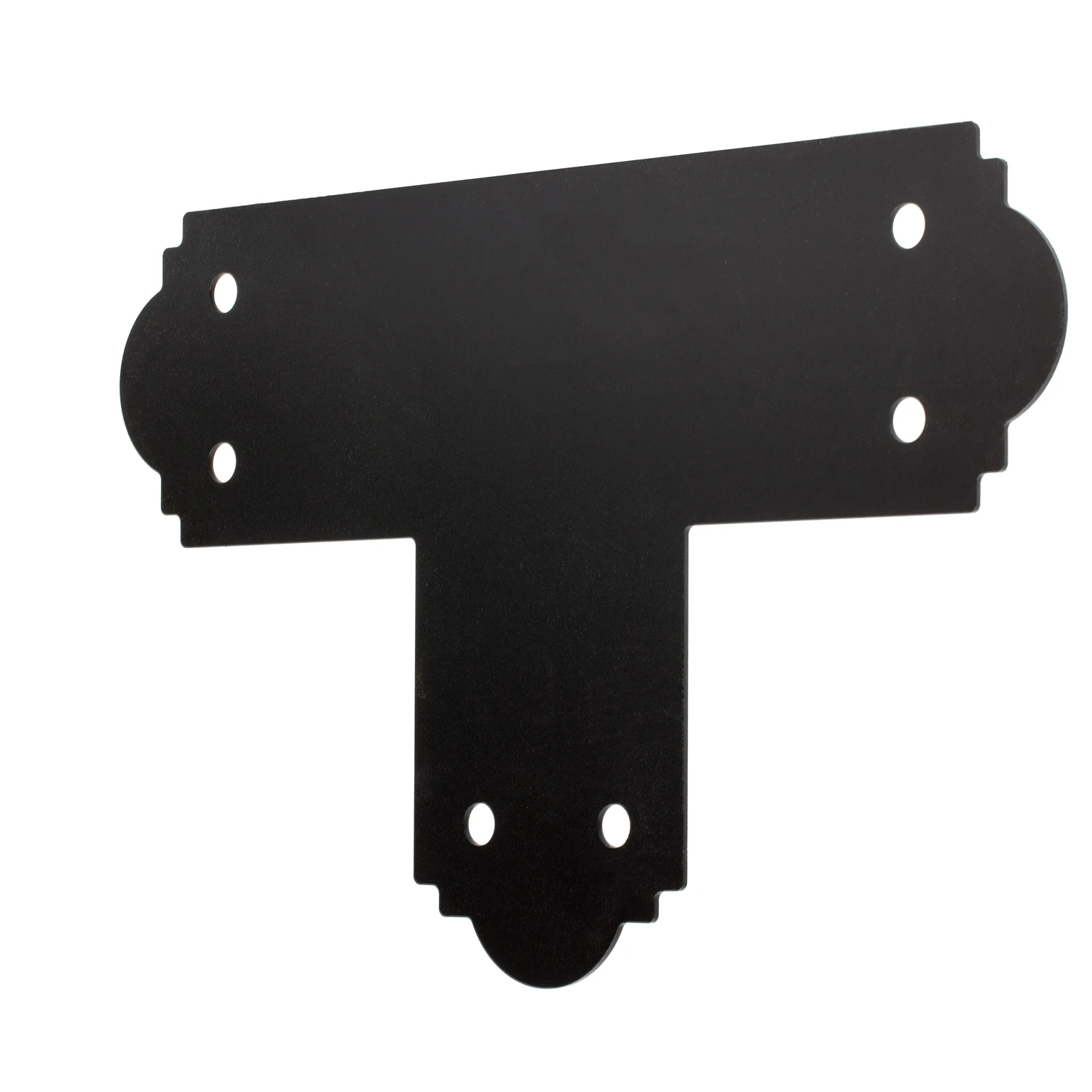 Outdoor Accents 6 In. X 6 In. Zmax Galvanized Steel Black T Strap Tie
