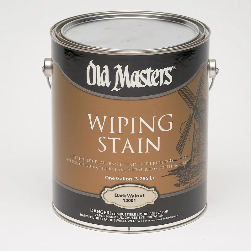 12001 Dark Walnut Oil-based Wiping Stain, 1 Gallon, Semi-transparent