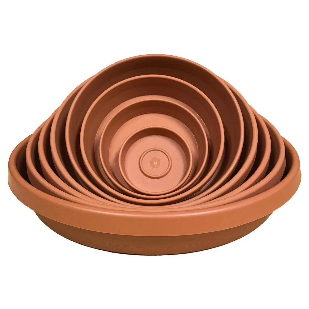 14 In. Terracotta Poly Classic Flower Pot Saucer - Durable And Versatile