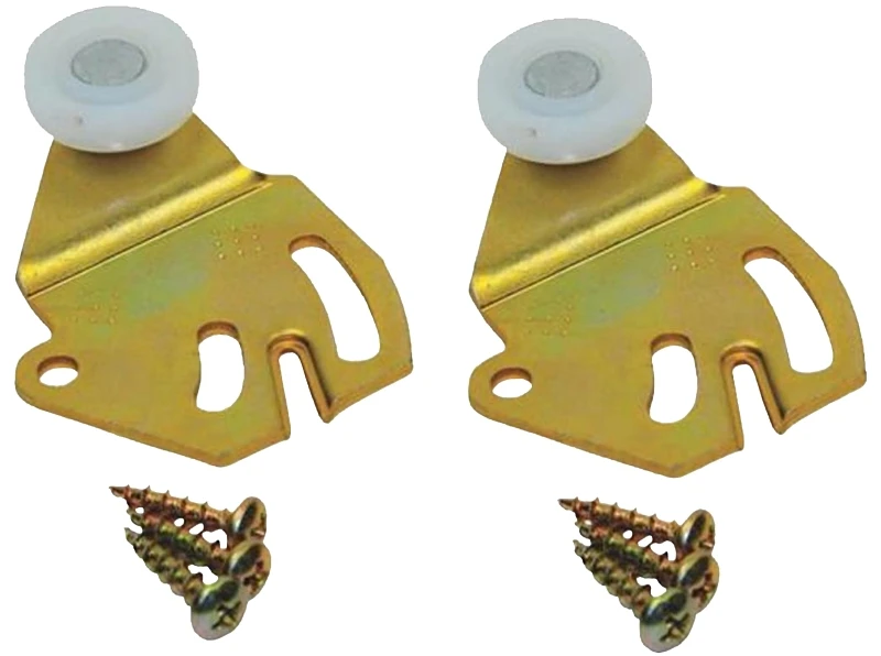 Bypass Sliding Door Hanger with 7/8 Inch Wheel Diameter and 1/16 Inch Offset