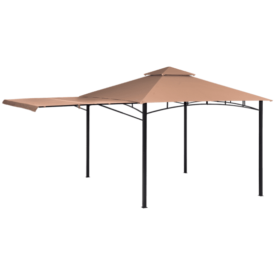 Redwood Steel Frame Gazebo with Bronze Cover, 11 Feet by 11 Feet