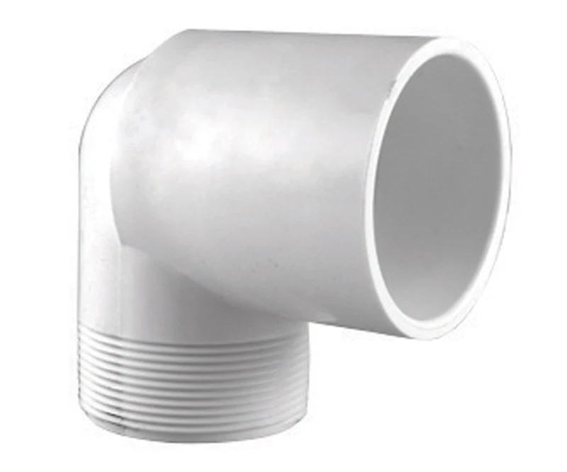 Schedule 40 PVC 90-Degree Street Elbow, MPT x Slip, White, 1/2 In.
