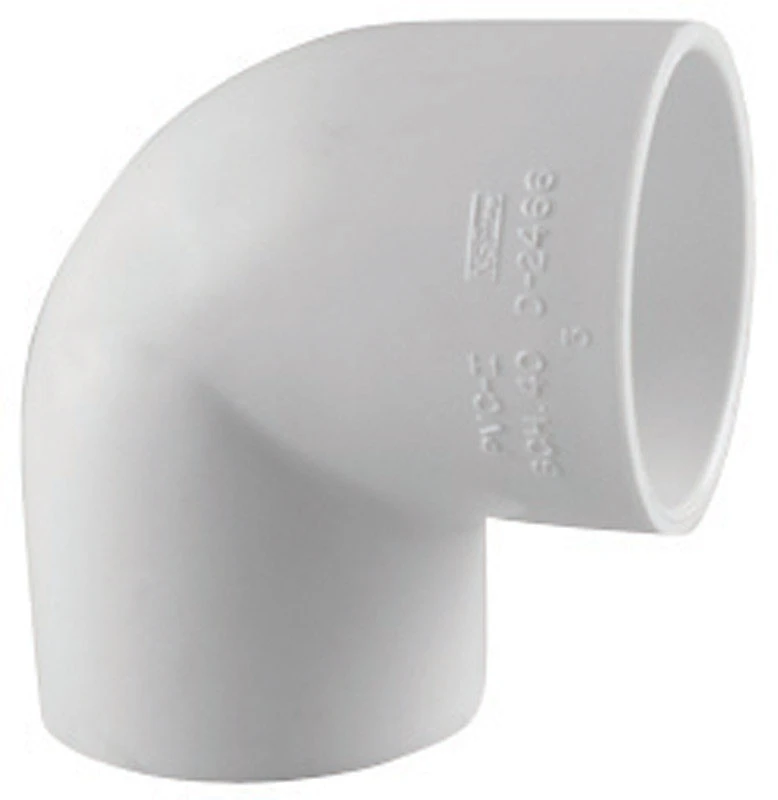 Schedule 40 Pipe Elbow, Slip x Slip, 90-Degree, 3 In.