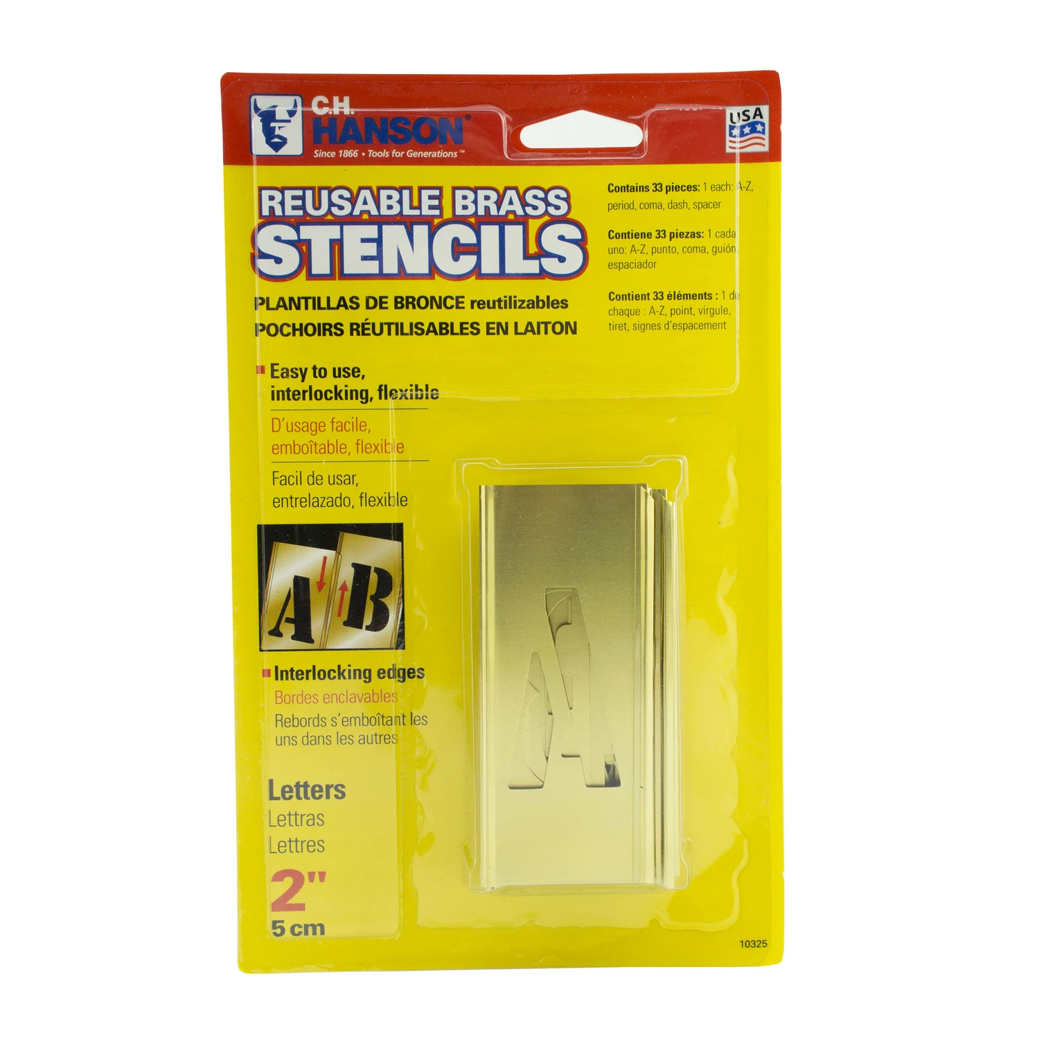C.H. Hanson 2 In. Letter Stencil Set (32 Piece)