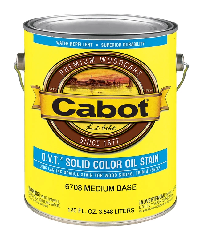 O.V.T. Solid-Color Oil Stain, Medium Tint Base, 1-Gallon