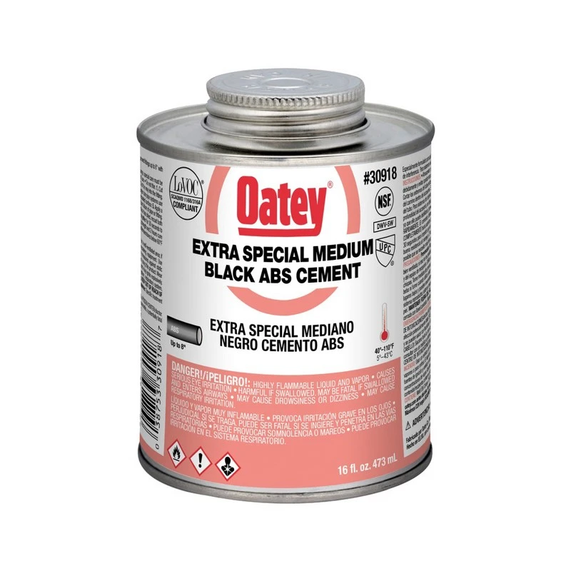 16 Oz. Extra Special Medium Black Abs Cement For Pipe And Fittings