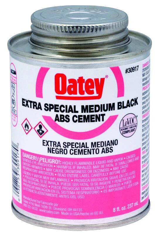 8 Oz. Medium Bodied Black Extra Special Abs Cement For Non-pressure Applications