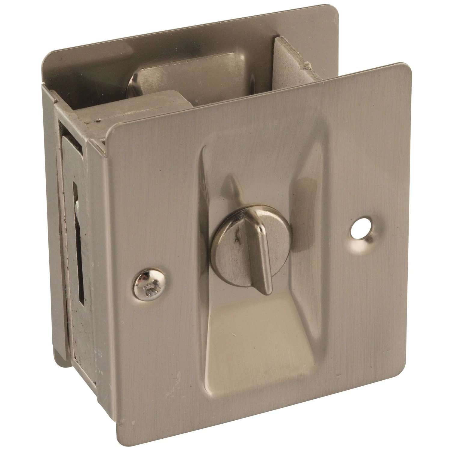 National Hardware Satin Nickel Silver Brass Pocket Door Latch 1 pk