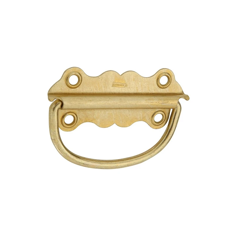 Chest Handle, Bright Brass, 3-1/2 In., 2-Pk.