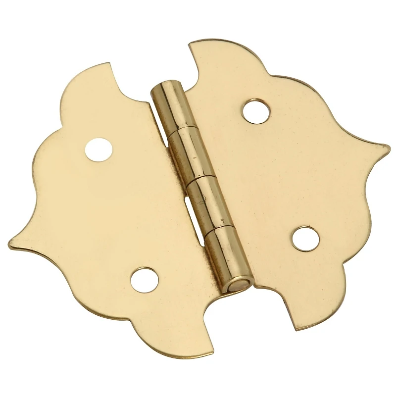 2-Pk., 1-1/8 x 1-1/8-In. Antique Brass Decorative Hinges