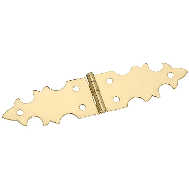2-Pk., 5/8 x 2-3/4 In. Brass Decorative Hinges