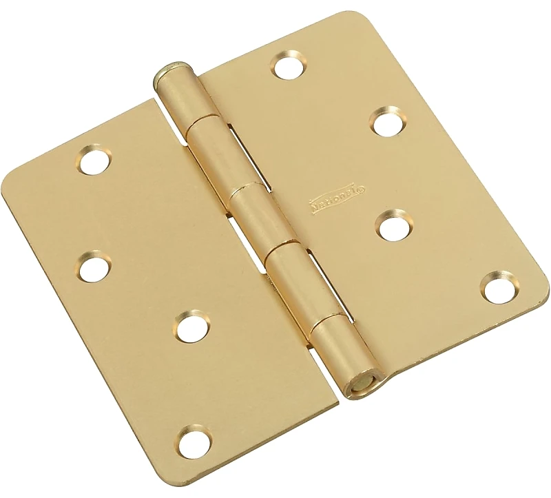 N186-932 4 In. Dull Brass Residential Door Hinge, 55 Lb, Full-mortise, Includes Screws