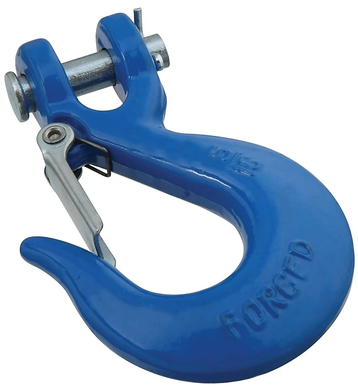 Blue Clevis Slip Hook with Latch, 5/16 Inch Size