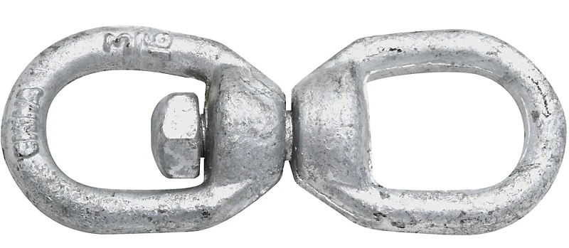 Connecting Link, Swivel, Galvanized, 3/16 In.