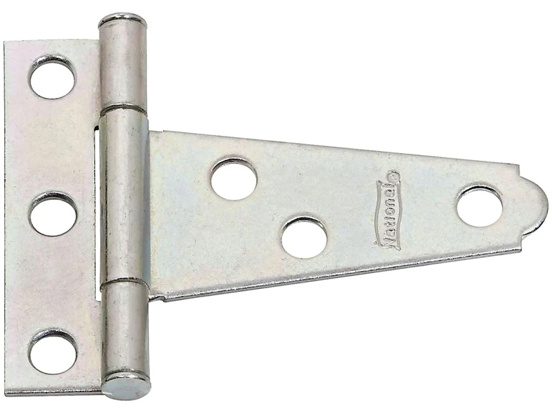 Gate T-Hinge, Light Duty, Zinc, 2 In.