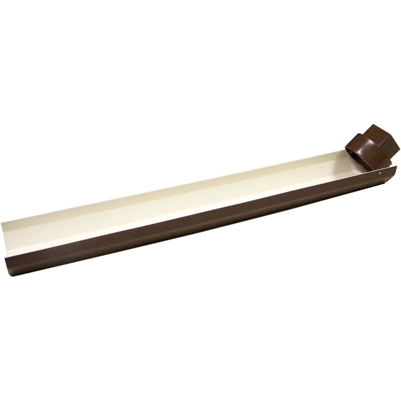Brown Vinyl Downspout Extension for Rainwater Management