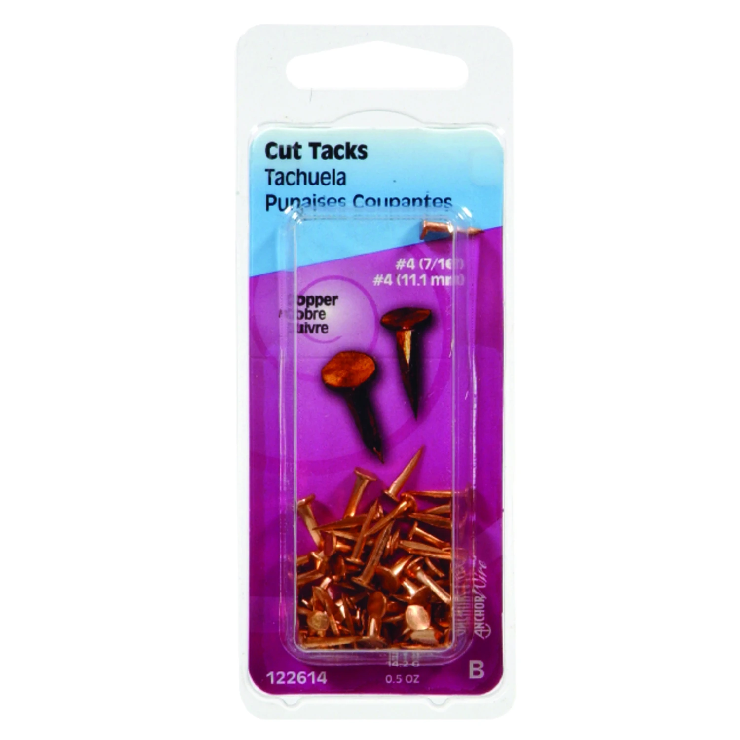 Hillman No. 10 X 5/8 in. L Copper Cut Tacks 0.5 pk Hillman No. 10 X 5/8 in. L Copper Cut Tacks 0.5 pk