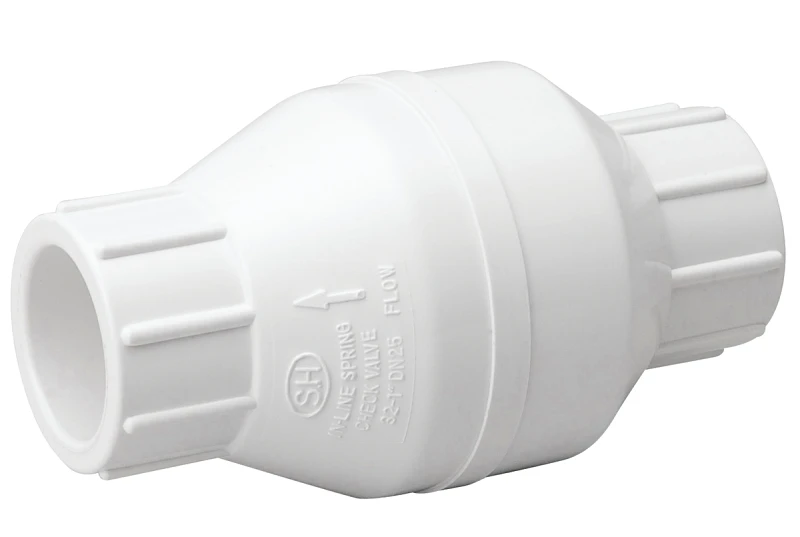 3/4 In. Pvc Schedule 40 Solvent Check Valve With Stainless Steel Spring