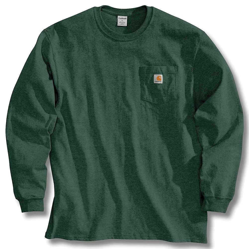 Hunter Green Long Sleeve Pocket T-Shirt Size Extra Extra Large