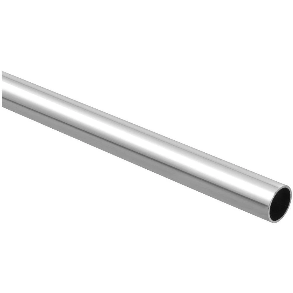 8 Foot Chrome Closet Rod - Steel, Polished Finish, Model S820-027