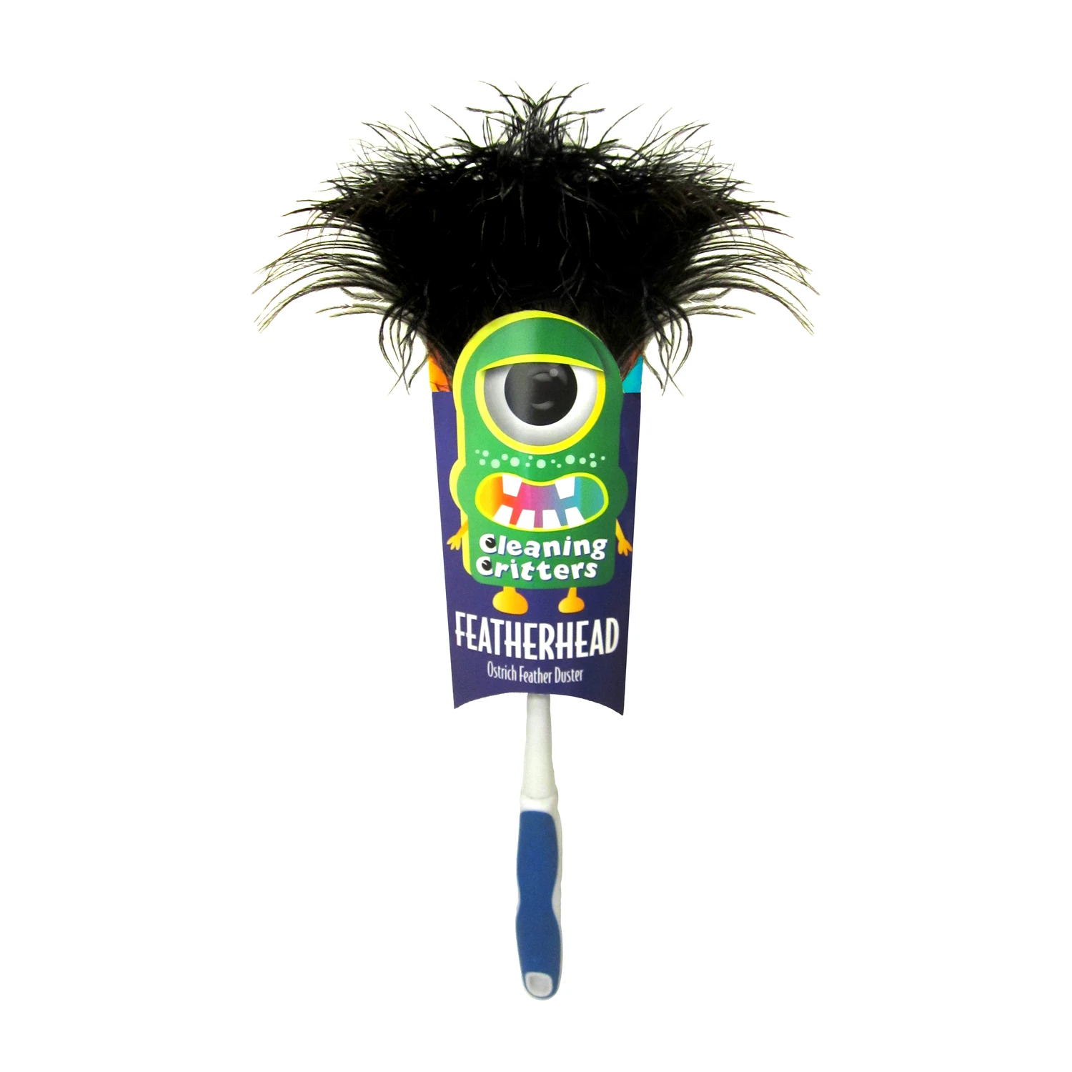 Cleaning Critters Featherhead Ostrich Duster With Ergonomic Handle, 15 In.