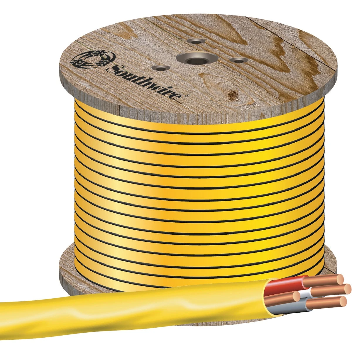 250 Ft. 12/3 Solid Yellow Nmw/g Electrical Wire - Ul Listed