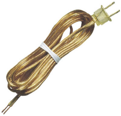 15 Ft. 18 Ga. Gold Replacement Lamp Cord With Polarized Plug