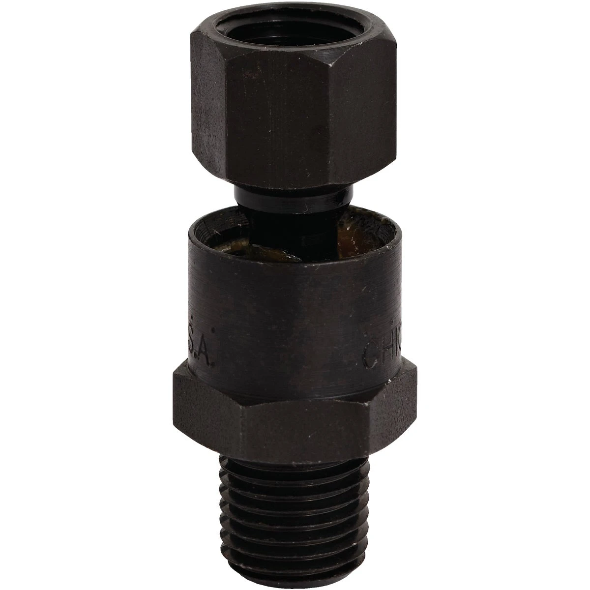 Full Swivel 1/4 In. Mpt X 1/4 In. Fpt Steel Black Oxide Plug S-659