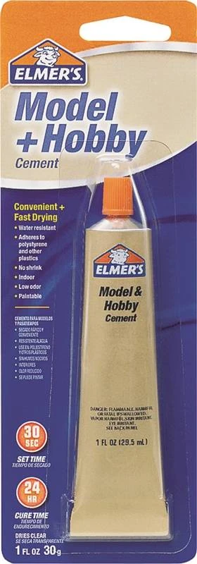 Model and Hobby Cement Adhesive, 1 Ounce Bottle for Precision Crafting