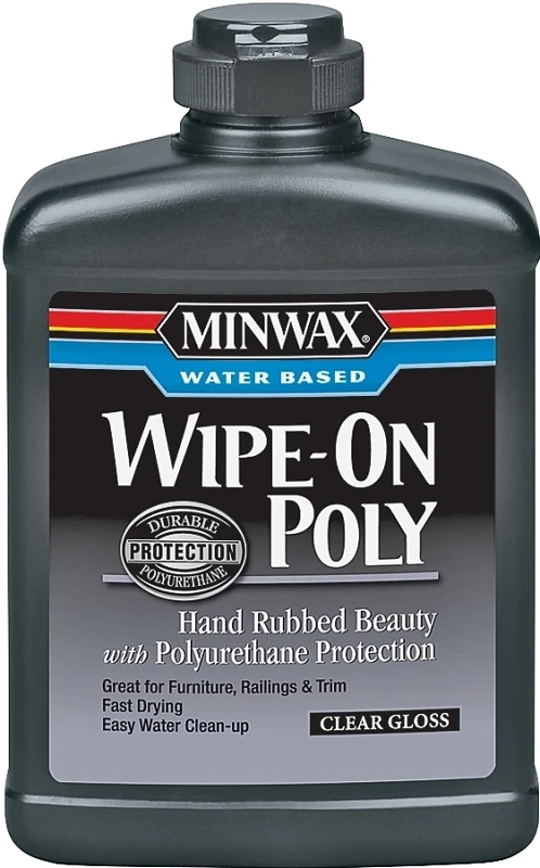 Gloss Water-based Wipe-on Polycrylic Finish, 1 Pint - Durable Clear Coat