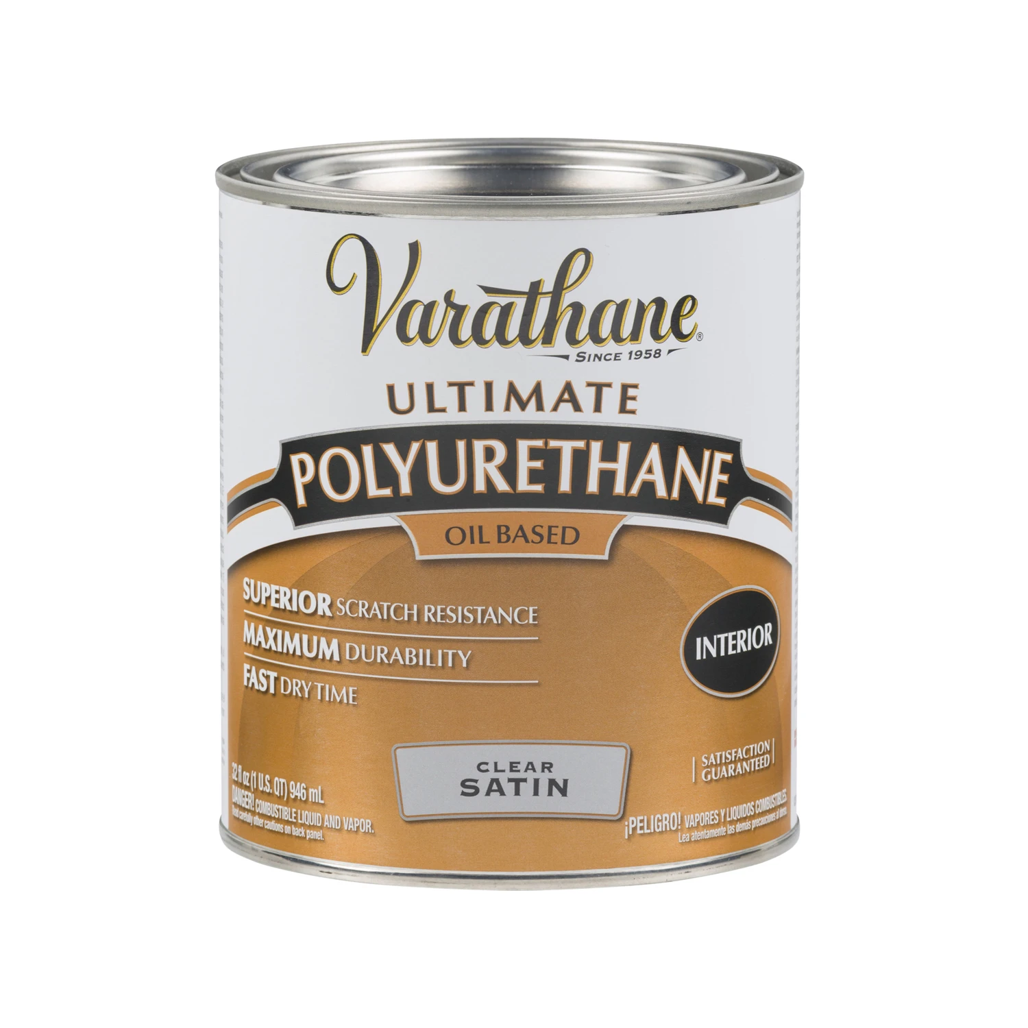Satin Interior Oil-based Polyurethane, 1 Quart - Model 9141h