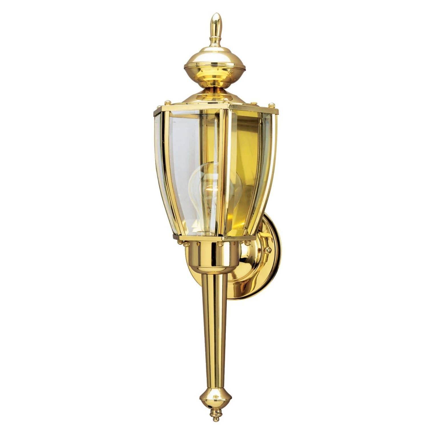 Polished Brass Led Wall Lantern, 100-watt, 18.5" X 5.75"