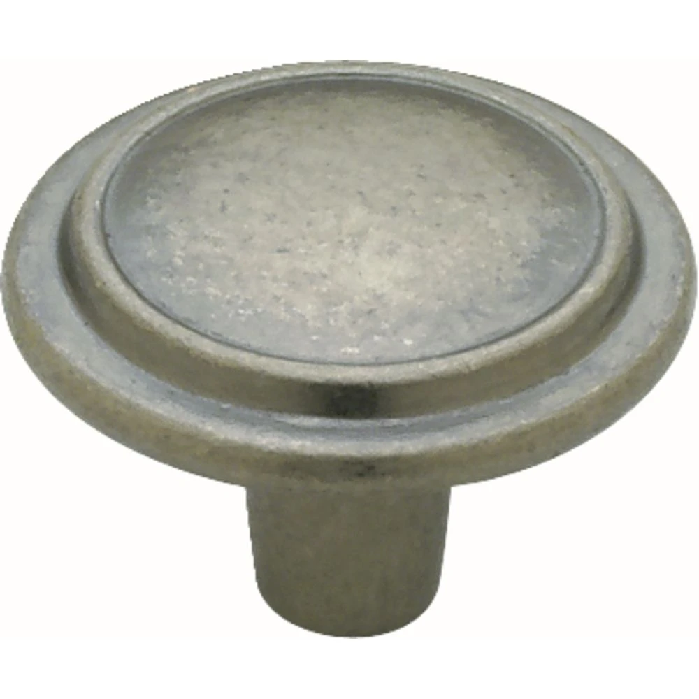 Cabinet Knob, Top-Ring, Antique Iron, 1-1/4-In.