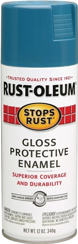 Rust-oleum Stops Rust Gloss Maui Blue Protective Enamel Spray Paint, 12 Oz Can
