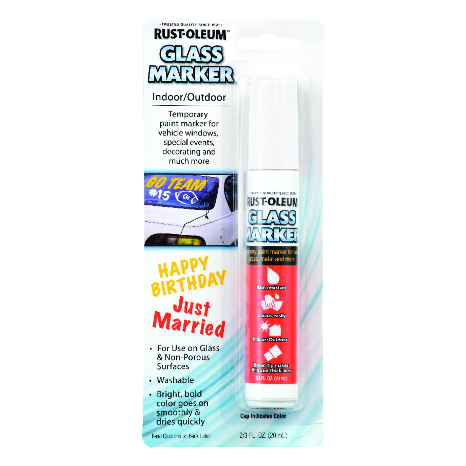 GLASS MARKER WASHABLE WHITE