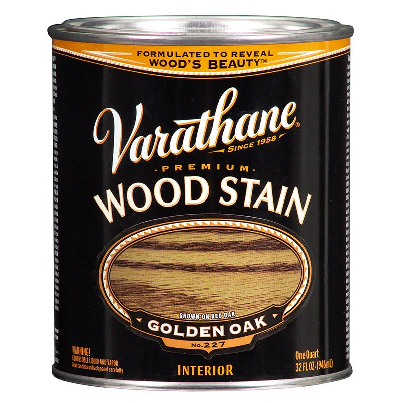 Golden Oak Premium Oil-based Interior Wood Stain, Quart - Model 211716h