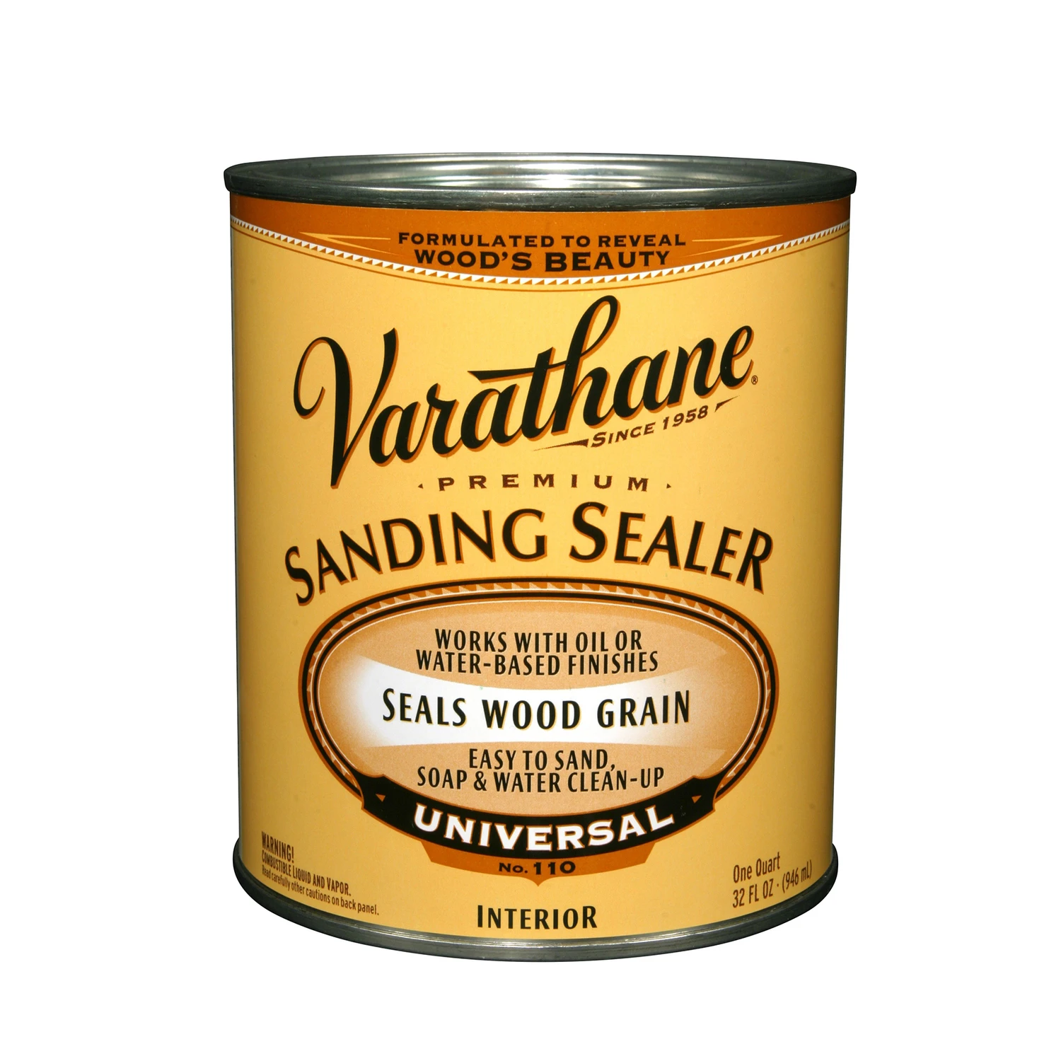 Clear Acrylic Sanding Sealer, 1 Quart - Universal Interior Finish