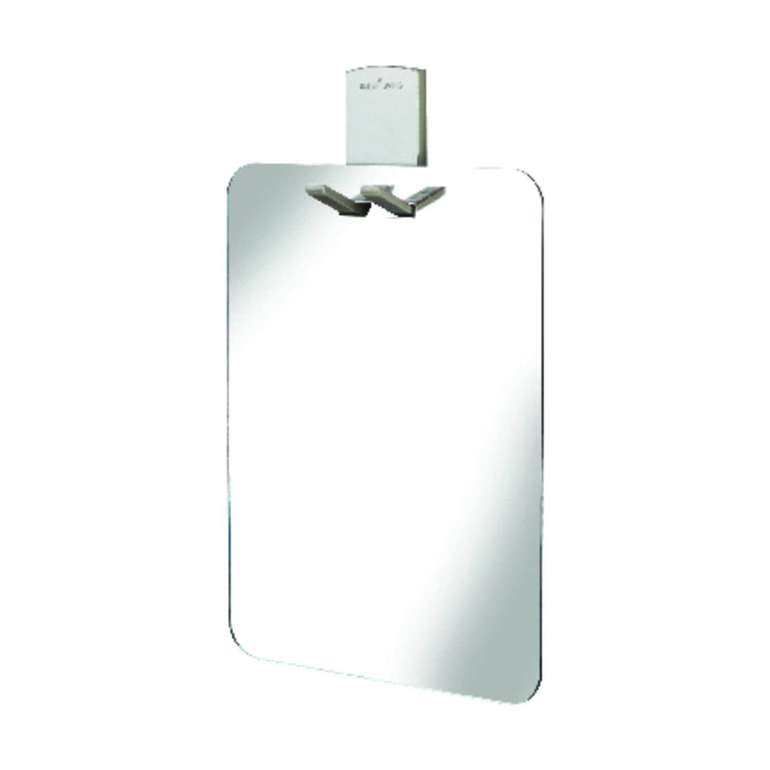 Viso Frameless Chrome Silver Glass Shower Mirror 10.95 In. H X 6.3 In. W