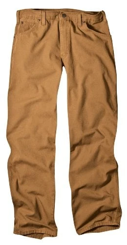 1939rbd Men's Relaxed Fit Duck Utility Jean, Rinsed Brown, Size 38 X 36