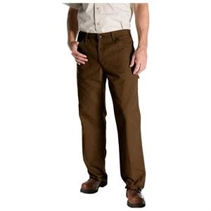 Men's Relaxed Fit Duck Carpenter Pants, Size 36x34, Rinsed Timber Brown