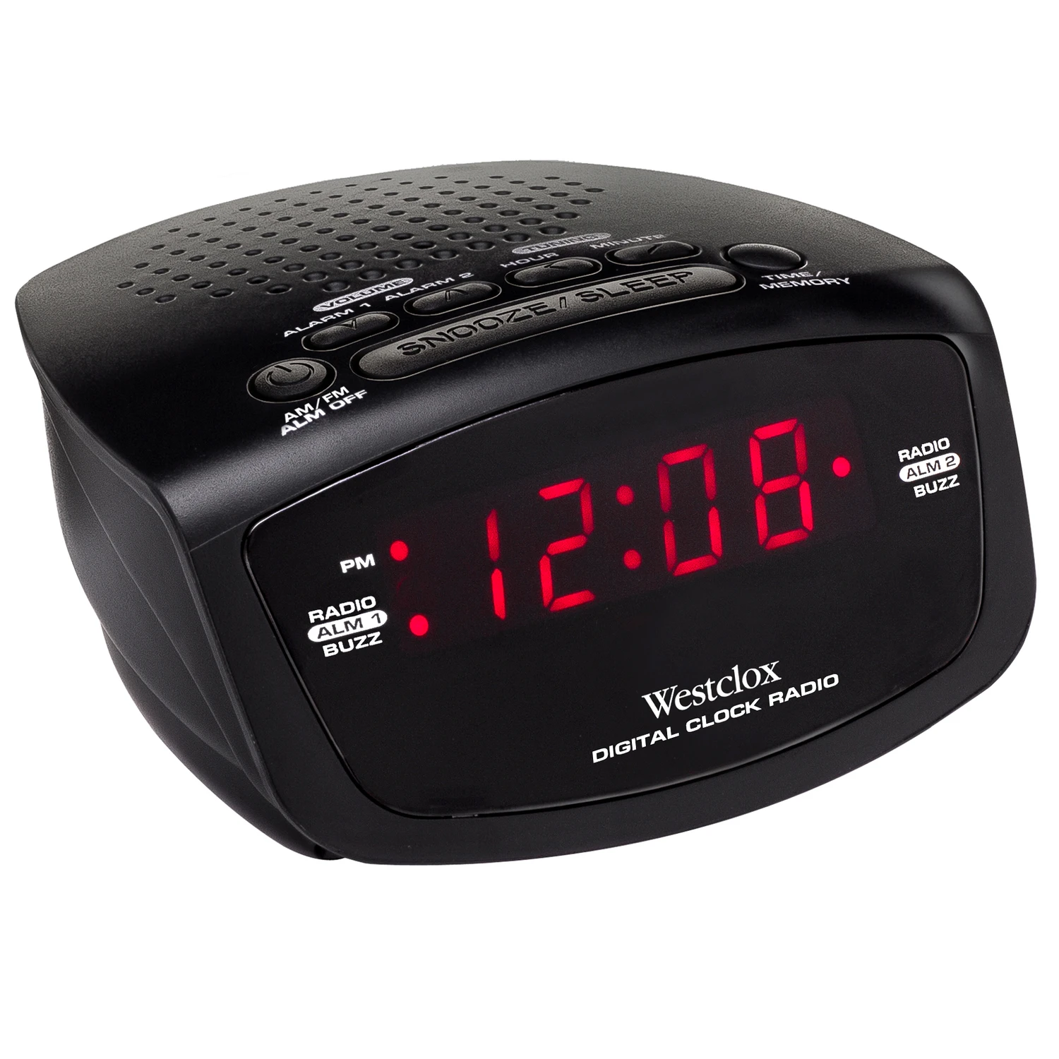80209 Black Am/fm Digital Plug-in Clock Radio With Dual Alarms