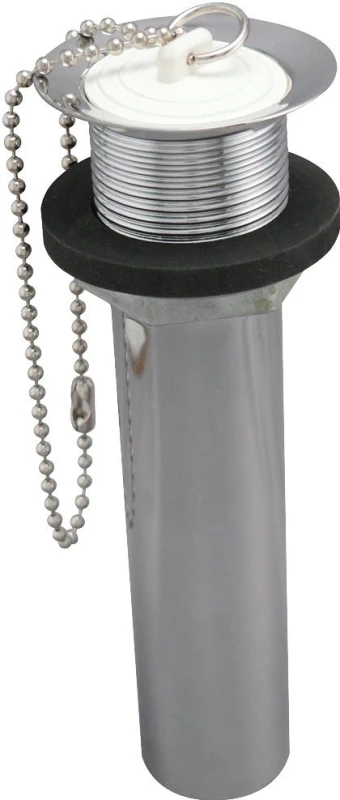 Pp820-75 Lavatory Plug, 1-1/4 In. Diameter, Brass/rubber, Chrome Finish