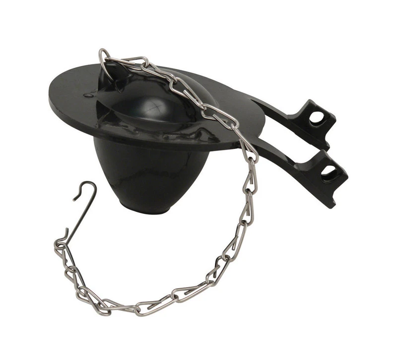 Pp835-80 Universal Toilet Flapper Flush Valve, Rubber, Black