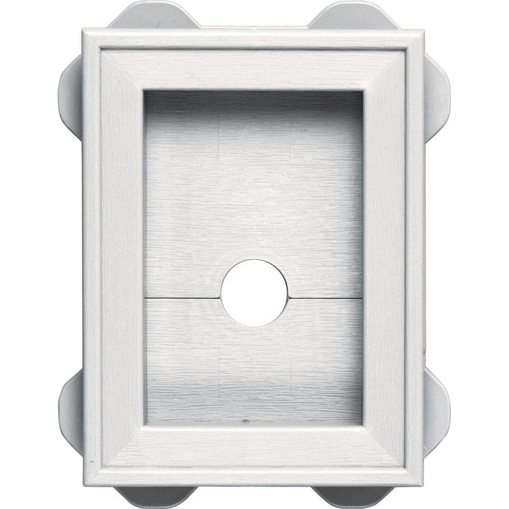6-1/4 In. H X 1-5/8 In. L Prefinished White Vinyl Mounting Block