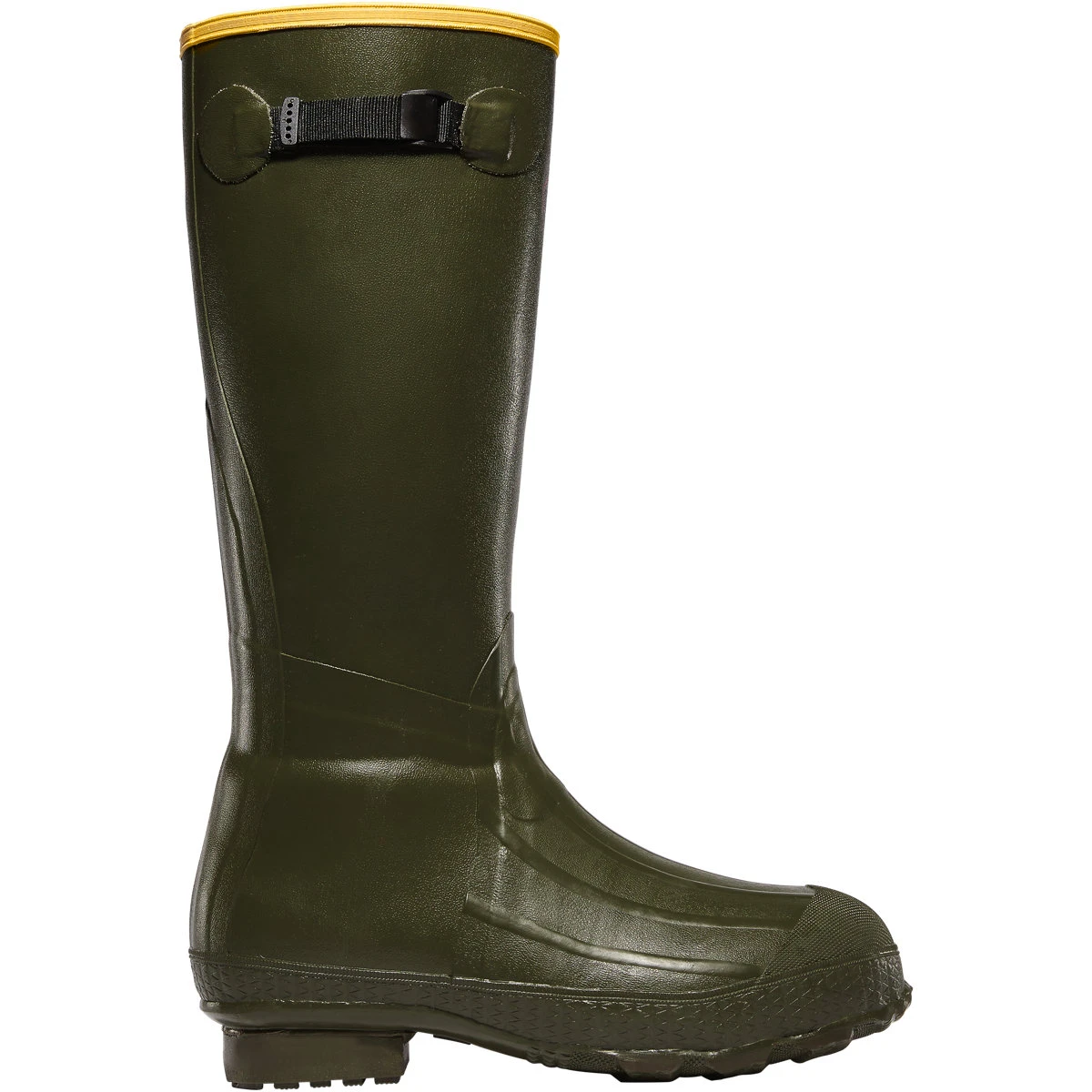 Burly 18" Foam Insulated Rubber Boots, Od Green, Size 10